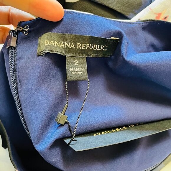 NWT Banana Republic Dress Orchid Floral Bell Sleeve Shift V Neck Spring Cherry 2 - Picture 7 of 9